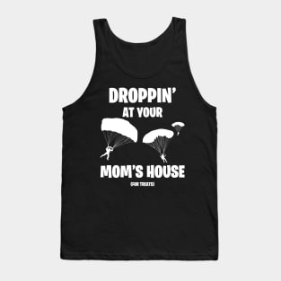 Droppin' At Your Mom's House Battle Royale Gamer Tank Top